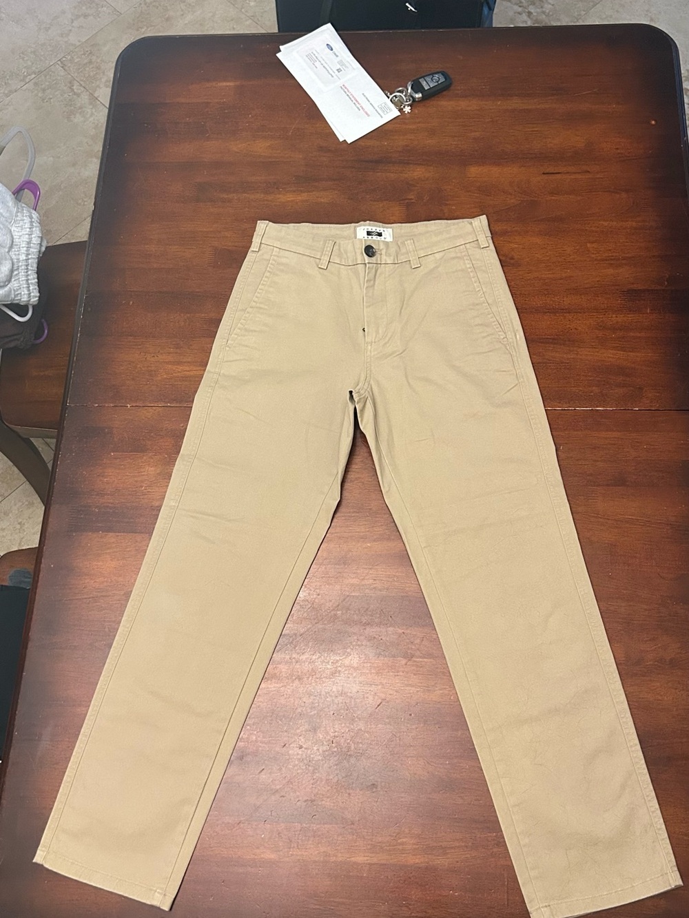 Joseph Abboud Khaki Cotton Chinos - Light Tan